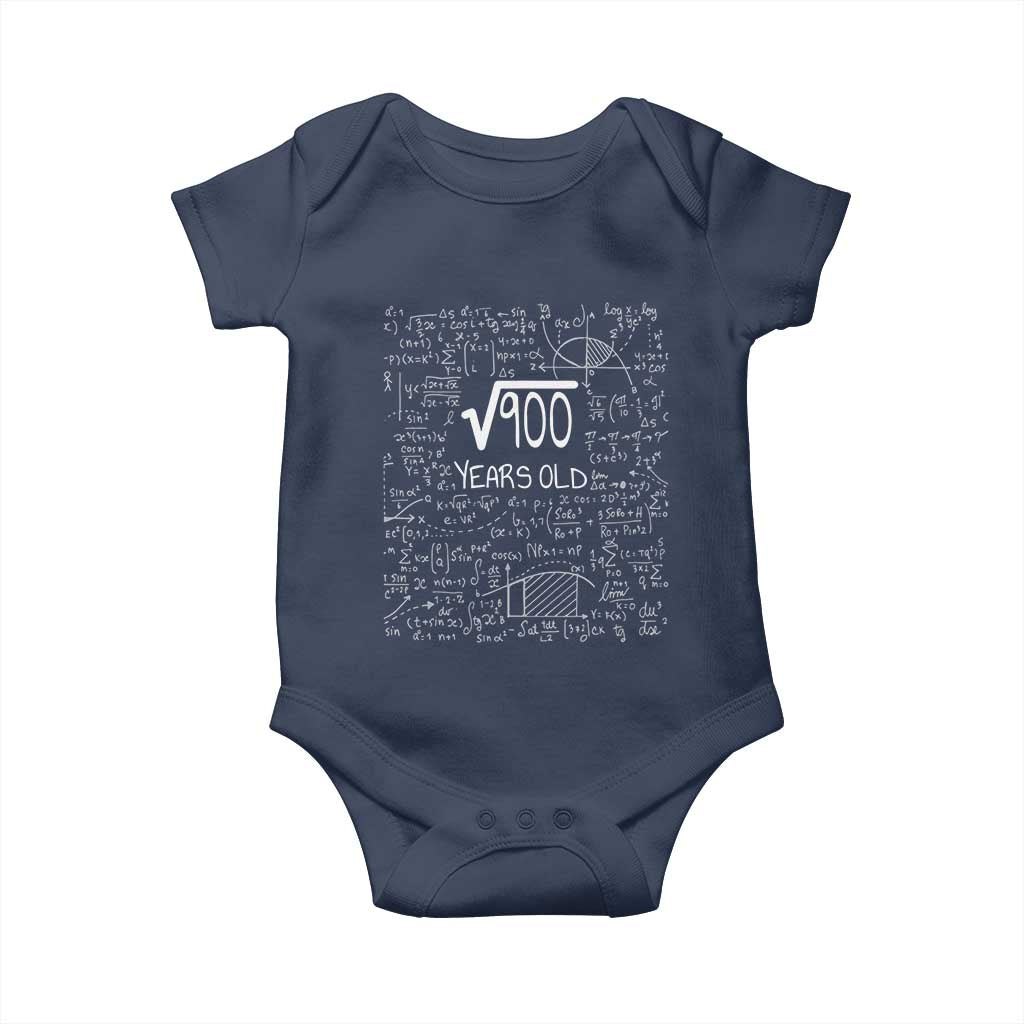 30th Birthday Math Baby Onesie Square Root of 900 Funny Math Nerd 30 Year Old Gift