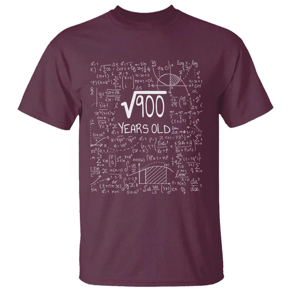 30th Birthday Math T Shirt Square Root of 900 Funny Math Nerd 30 Year Old Gift