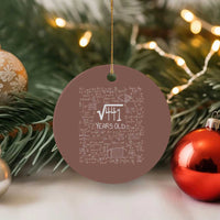 21st Birthday Math Ceramic Ornament Square Root of 441 Funny Math Nerd 21 Year Old Gift