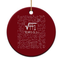 21st Birthday Math Ceramic Ornament Square Root of 441 Funny Math Nerd 21 Year Old Gift