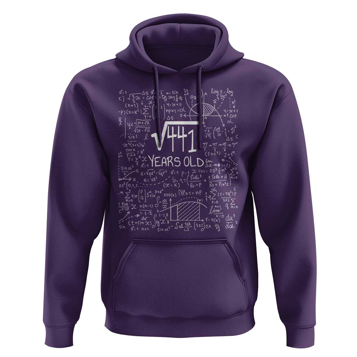 21st Birthday Math Hoodie Square Root of 441 Funny Math Nerd 21 Year Old Gift