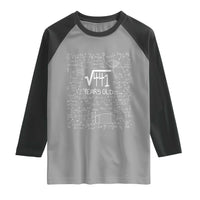 21st Birthday Math Raglan Shirt Square Root of 441 Funny Math Nerd 21 Year Old Gift