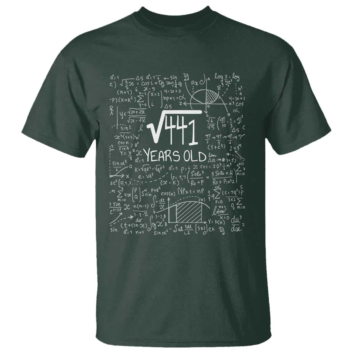 21st Birthday Math T Shirt Square Root of 441 Funny Math Nerd 21 Year Old Gift