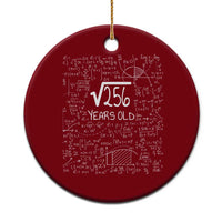 16th Birthday Math Ceramic Ornament Square Root of 256 Funny Math Nerd 16 Year Old Gift