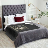 75th Birthday Fishing Vintage 1951 Limited Edition Throw Blanket Bass Fishing Camouflage American Flag Fisherman Gift