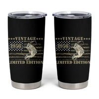 70th Birthday Fishing Vintage 1956 Limited Edition Tumbler Cup Bass Fishing Camouflage American Flag Fisherman Gift