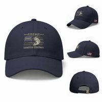 65th Birthday Fishing Vintage 1961 Limited Edition Baseball Cap Bass Fishing Camouflage American Flag Fisherman Gift