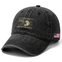 65th Birthday Fishing Vintage 1961 Limited Edition Washed Cotton Baseball Cap Bass Fishing Camouflage American Flag Fisherman Gift