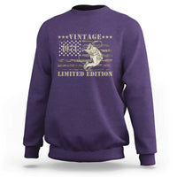 55th Birthday Fishing Vintage 1971 Limited Edition Sweatshirt Bass Fishing Camouflage American Flag Fisherman Gift