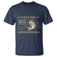 55th Birthday Fishing Vintage 1971 Limited Edition T Shirt Bass Fishing Camouflage American Flag Fisherman Gift
