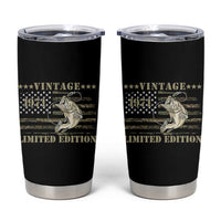 55th Birthday Fishing Vintage 1971 Limited Edition Tumbler Cup Bass Fishing Camouflage American Flag Fisherman Gift