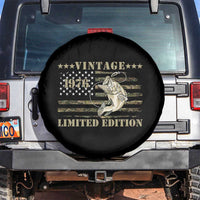 50th Birthday Fishing Vintage 1976 Limited Edition Spare Tire Cover Bass Fishing Camouflage American Flag Fisherman Gift