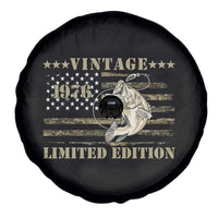 50th Birthday Fishing Vintage 1976 Limited Edition Spare Tire Cover Bass Fishing Camouflage American Flag Fisherman Gift