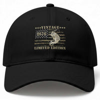 50th Birthday Fishing Vintage 1976 Limited Edition Baseball Cap Bass Fishing Camouflage American Flag Fisherman Gift