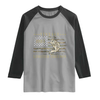 45th Birthday Fishing Vintage 1981 Limited Edition Raglan Shirt Bass Fishing Camouflage American Flag Fisherman Gift