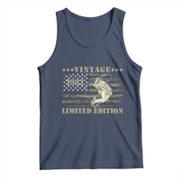 45th Birthday Fishing Vintage 1981 Limited Edition Tank Top Bass Fishing Camouflage American Flag Fisherman Gift