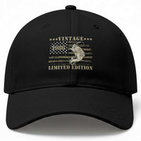 40th Birthday Fishing Vintage 1986 Limited Edition Baseball Cap Bass Fishing Camouflage American Flag Fisherman Gift