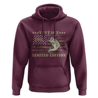 35th Birthday Fishing Vintage 1991 Limited Edition Hoodie Bass Fishing Camouflage American Flag Fisherman Gift