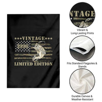 30th Birthday Fishing Vintage 1996 Limited Edition Garden Flag Bass Fishing Camouflage American Flag Fisherman Gift