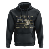 30th Birthday Fishing Vintage 1996 Limited Edition Hoodie Bass Fishing Camouflage American Flag Fisherman Gift