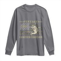 30th Birthday Fishing Vintage 1996 Limited Edition Long Sleeve Shirt Bass Fishing Camouflage American Flag Fisherman Gift
