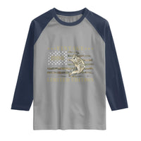 30th Birthday Fishing Vintage 1996 Limited Edition Raglan Shirt Bass Fishing Camouflage American Flag Fisherman Gift
