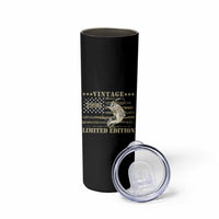 30th Birthday Fishing Vintage 1996 Limited Edition Skinny Tumbler Bass Fishing Camouflage American Flag Fisherman Gift