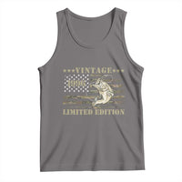 30th Birthday Fishing Vintage 1996 Limited Edition Tank Top Bass Fishing Camouflage American Flag Fisherman Gift