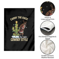 Funny Santa Hunting Garden Flag Carry The Rack Cowboy Style - Wonder Print Shop