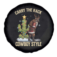 Funny Santa Hunting Spare Tire Cover Carry The Rack Cowboy Style - Wonder Print Shop