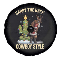 Funny Santa Hunting Spare Tire Cover Carry The Rack Cowboy Style - Wonder Print Shop