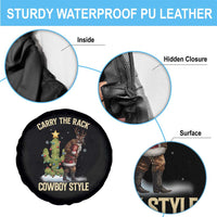 Funny Santa Hunting Spare Tire Cover Carry The Rack Cowboy Style - Wonder Print Shop