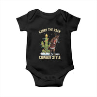 Funny Santa Hunting Baby Onesie Carry The Rack Cowboy Style - Wonder Print Shop