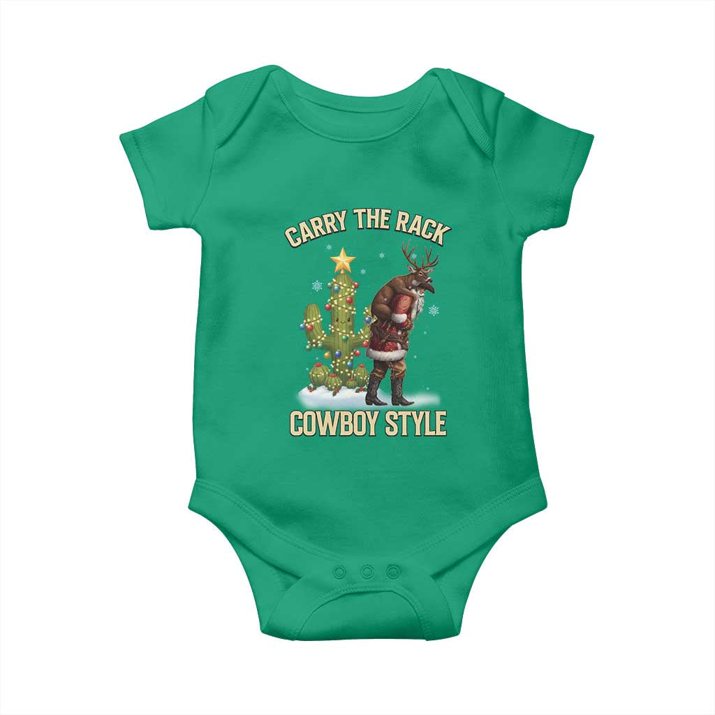 Funny Santa Hunting Baby Onesie Carry The Rack Cowboy Style - Wonder Print Shop
