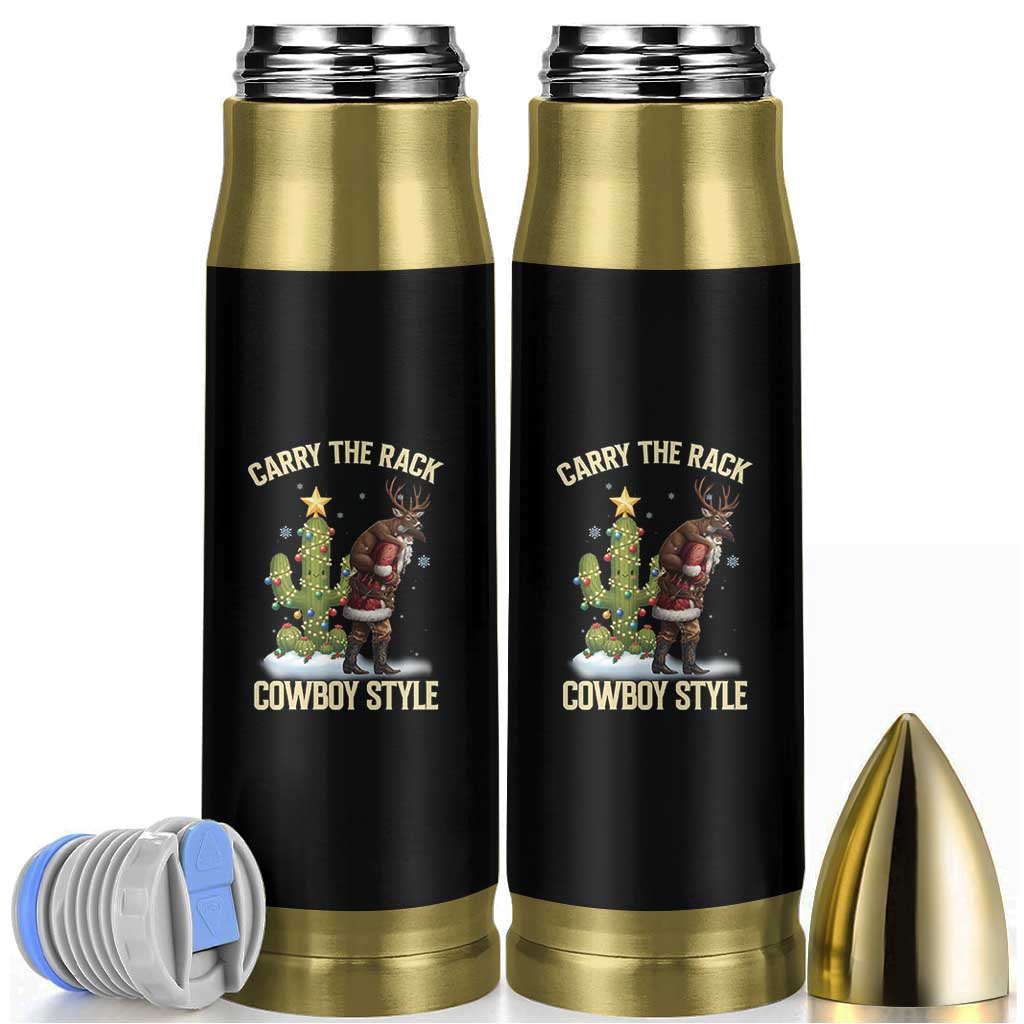 Funny Santa Hunting Bullet Tumbler Carry The Rack Cowboy Style - Wonder Print Shop