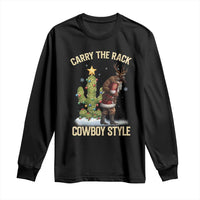 Funny Santa Hunting Long Sleeve Shirt Carry The Rack Cowboy Style - Wonder Print Shop