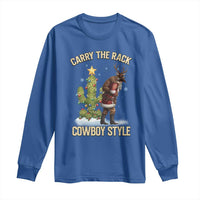 Funny Santa Hunting Long Sleeve Shirt Carry The Rack Cowboy Style - Wonder Print Shop