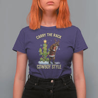 Funny Santa Hunting T Shirt For Women Carry The Rack Cowboy Style - Wonder Print Shop