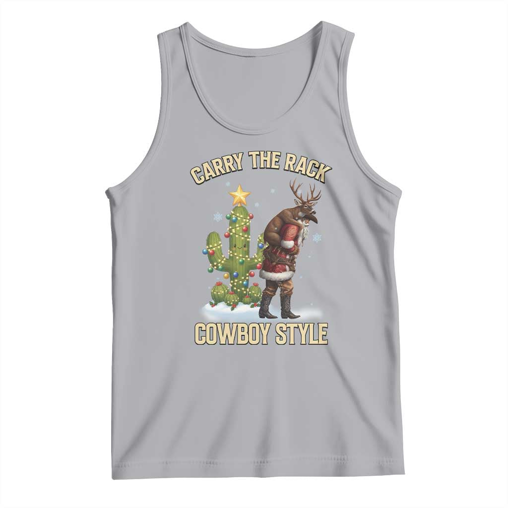Funny Santa Hunting Tank Top Carry The Rack Cowboy Style - Wonder Print Shop