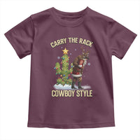 Funny Santa Hunting Toddler T Shirt Carry The Rack Cowboy Style - Wonder Print Shop