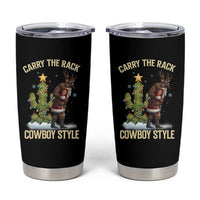 Funny Santa Hunting Tumbler Cup Carry The Rack Cowboy Style - Wonder Print Shop