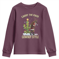 Funny Santa Hunting Youth Sweatshirt Carry The Rack Cowboy Style - Wonder Print Shop