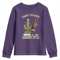 Funny Santa Hunting Youth Sweatshirt Carry The Rack Cowboy Style - Wonder Print Shop