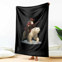 Funny Santa Gun Christmas Throw Blanket - Wonder Print Shop