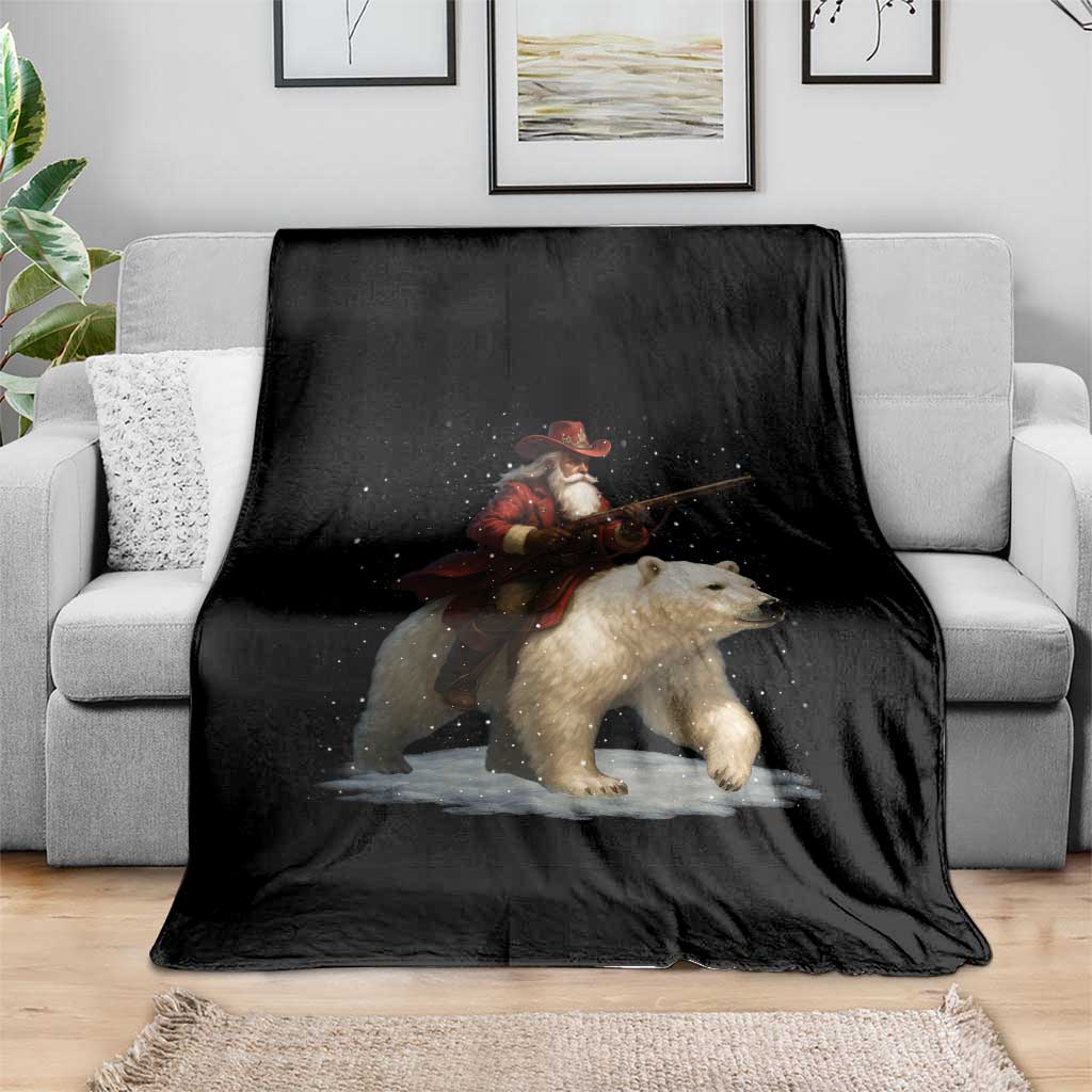 Funny Santa Gun Christmas Throw Blanket - Wonder Print Shop