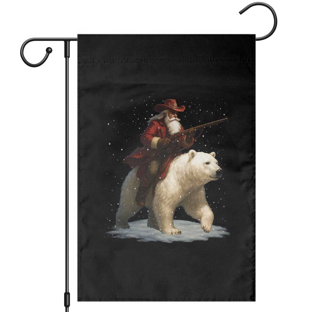 Funny Santa Gun Christmas Garden Flag - Wonder Print Shop
