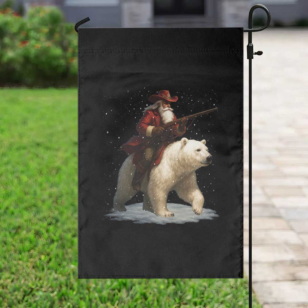 Funny Santa Gun Christmas Garden Flag - Wonder Print Shop