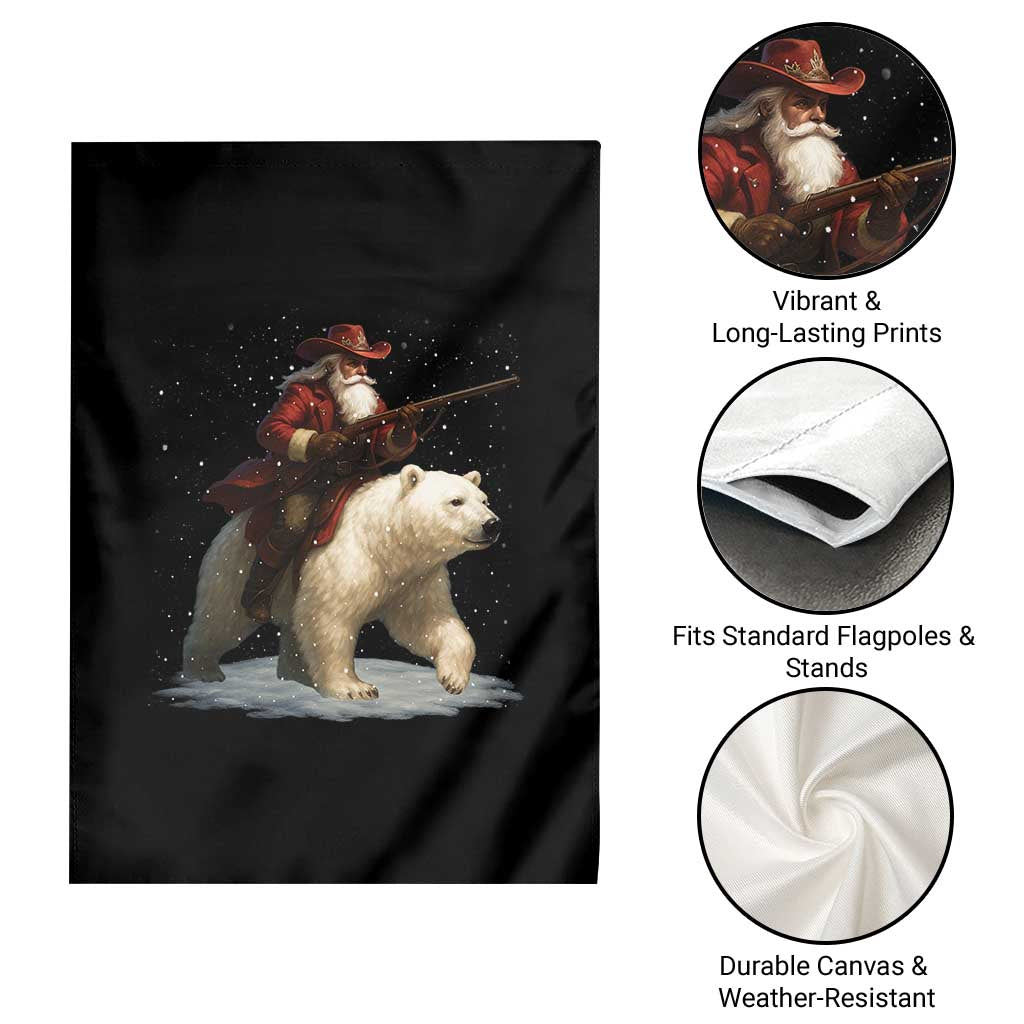 Funny Santa Gun Christmas Garden Flag - Wonder Print Shop