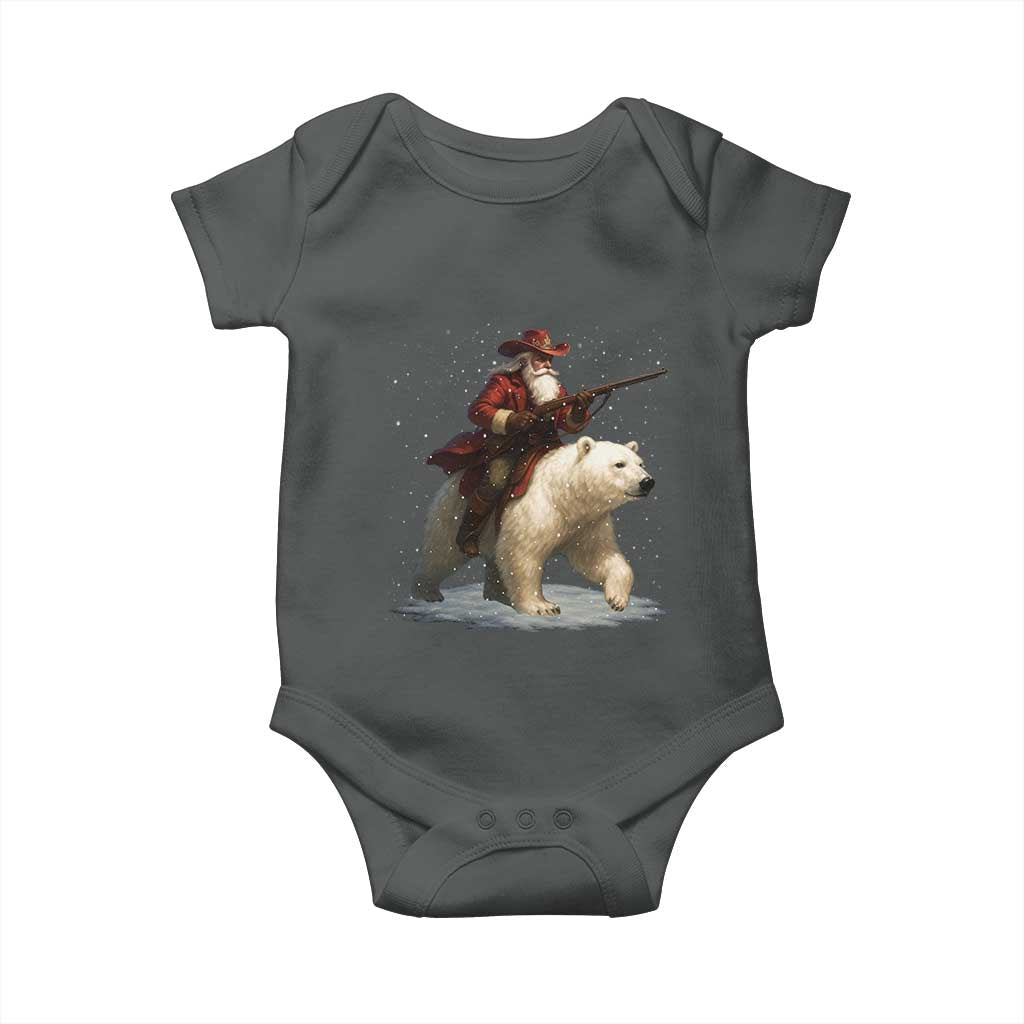Funny Santa Gun Christmas Baby Onesie - Wonder Print Shop