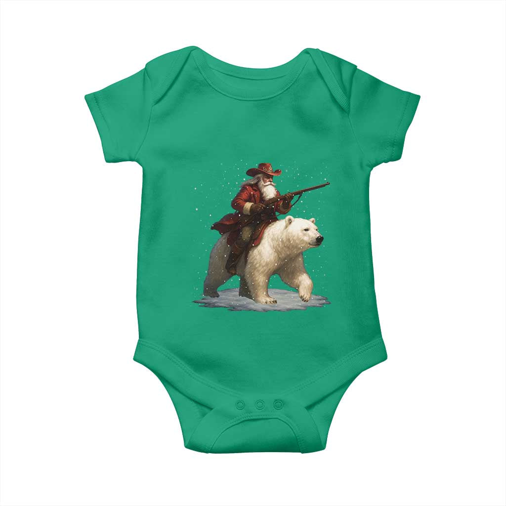 Funny Santa Gun Christmas Baby Onesie - Wonder Print Shop